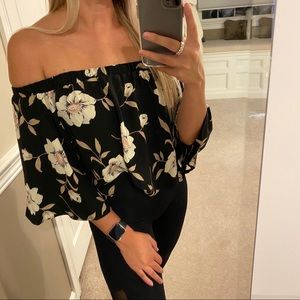 Lulu’s Off the Shoulder Floral Top